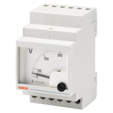 Gewiss GW96862 - VOLTMETRO ANALOGICO AD INSERZIONE DIRETTA - 0/500V - 3 MODULI