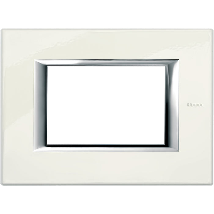 BTicino HA4803BG - axolute - placca 3P bianco Limoges