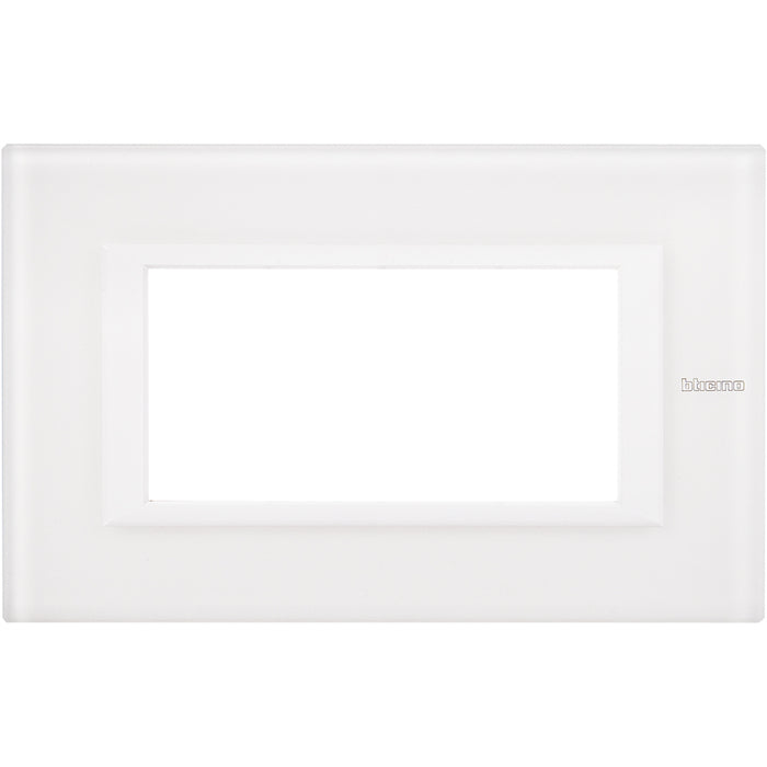 BTicino HA4804VBB - axolute - placca 4P vetro bianco
