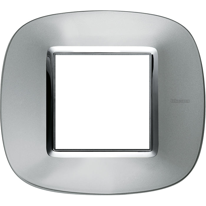 BTicino HB4802XC - axolute - placca 2P alluminio Axolute