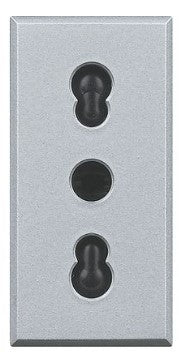 BTicino HC4180 - presa 2P+T 10/16A 250 Vac - bipasso interasse 19mm e 26mm - alveoli schermati - tech