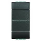 BTicino L4051A - interruttore con comando assiale e morsetti automatici 1P 16A 250 Vac 1 modulo - Antracite