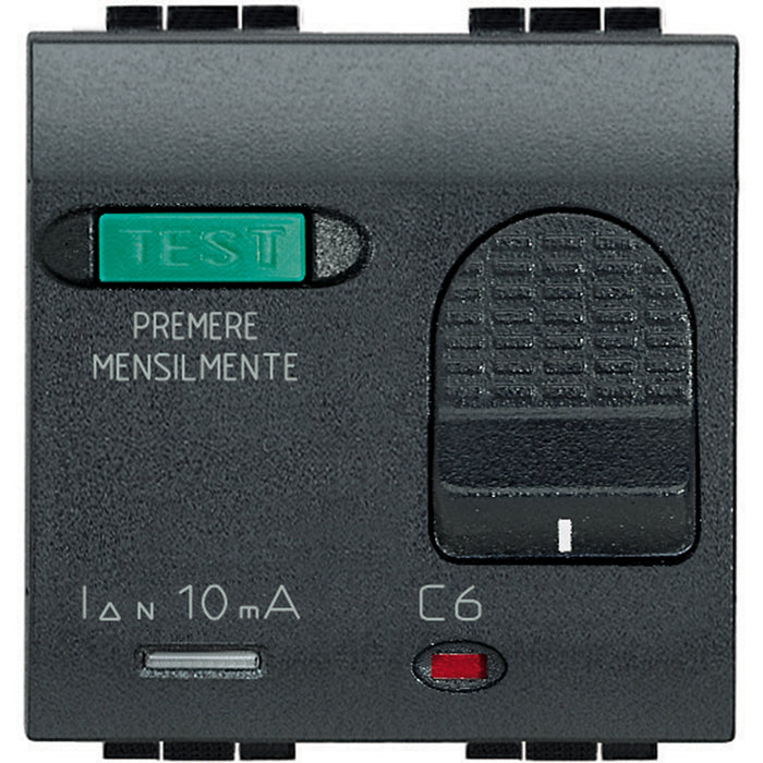 BTicino L4305/6 - living int - magnet differ 1P+N 6A 10mA