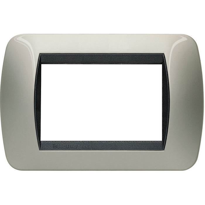 BTicino L4803TC - living int - placca 3 posti titanio chiaro