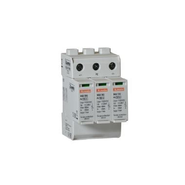 Lovato SG2DGK10M3 - Scaricatore di sovratensione tipo 2 per applicazioni fotovoltaiche a cartuccia estraibile‚ corrente di corto circuito iscpv 1000a‚ +‚ -‚ pe. Senza contatto remo