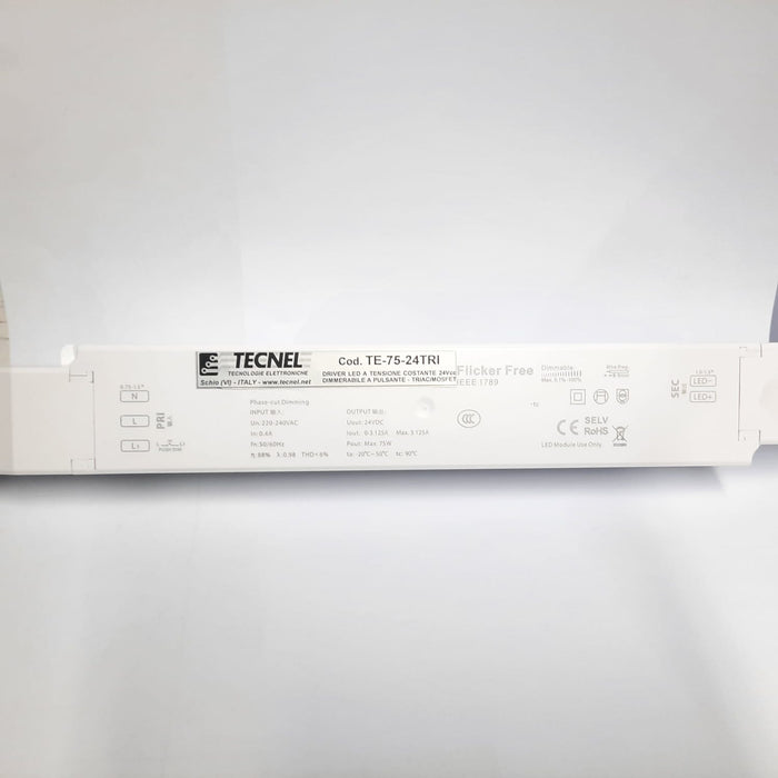 TE-75-24TRI - Alimentatore a tensione costante dimmerabile 75 W 24VCC DIM.PUL per StripLed
