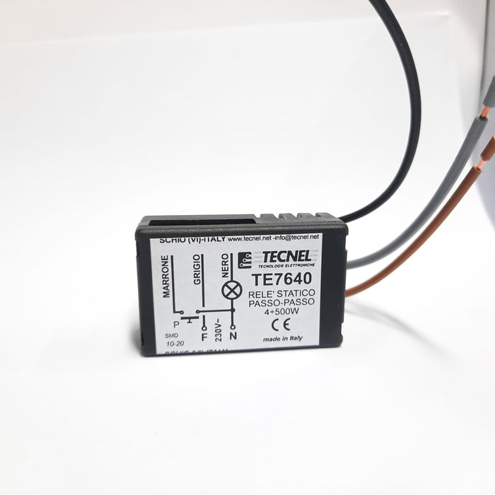 TE7640 - TECNEL RELÈ PASSO PASSO UNIVERSALE ELETTRONICO LEDALOG 4-500W 230V