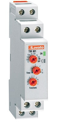 Lovato TMM1 - Temporizzatore multifunzione. Multiscala. Multitensione. 1 contatto‚ esecuzione modulare‚ 12...240vac/dc