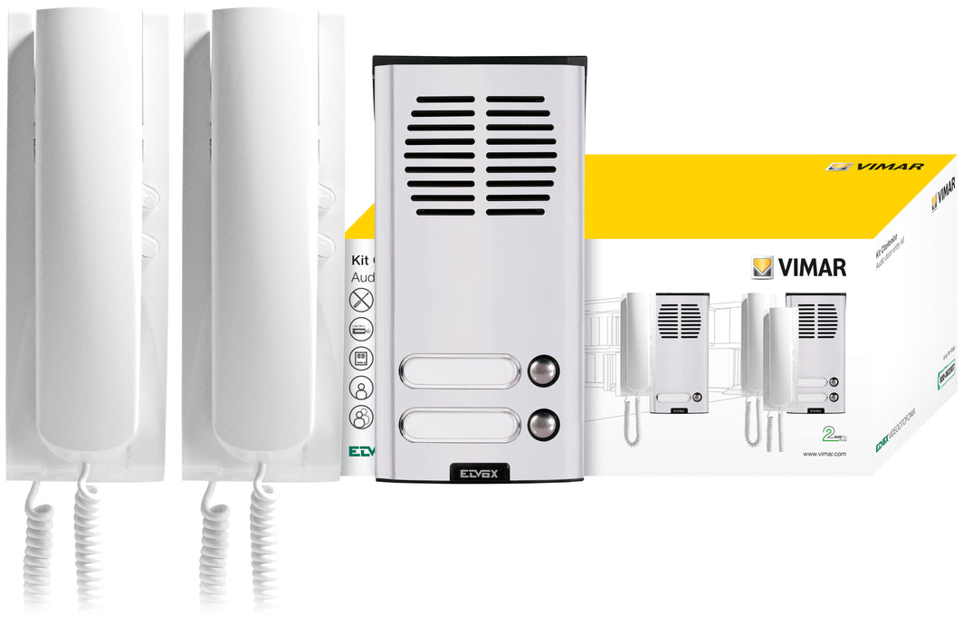 Vimar K8879.02 - Kit citofonico Due Fili plus bifamiliare 8879+8102