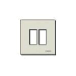 Vimar 08606 - Serie 8000 Placca 2M allum. scatto oro