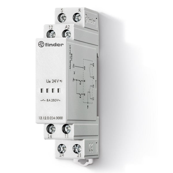 Finder 131200120000 - REL DI CHIAMATA/RESET DIN 17.5MM 1CO+1NO