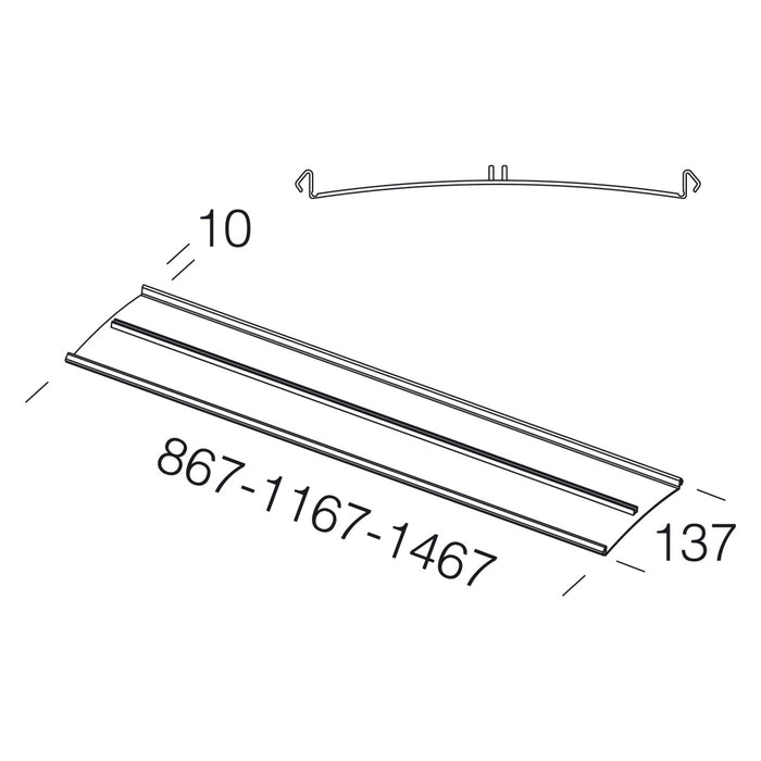 Disano 14559400 - COPERT. DOPPIA CONC. ARCO 449 54W GREY