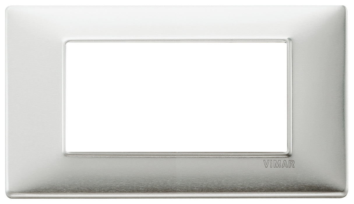 Vimar 14654.81 - Plana Placca 4M alluminio spazzolato