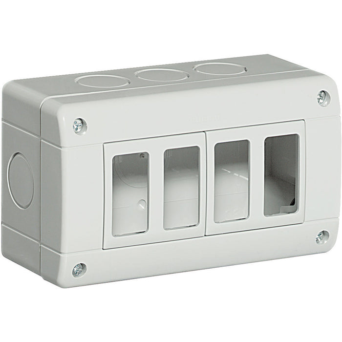 BTicino 25404 - custodia IP40 composta da base e coperchio - 4 moduli Mtix