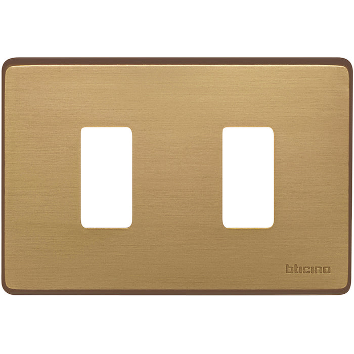 BTicino 503/2/BR - MAGIC - PLACCA 2P BRONZO