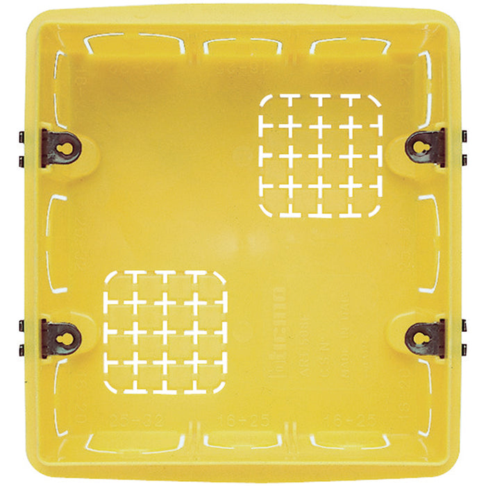 BTicino 506E - scatola in resina da incasso quadrata per 6 moduli (3+3) serie civili 108x118x51‚5mm
