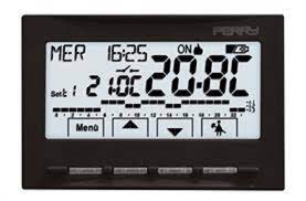 Perry 1CRCDS28 - Cronotermostato Digitale 3v a Batteria da incasso Serie Next