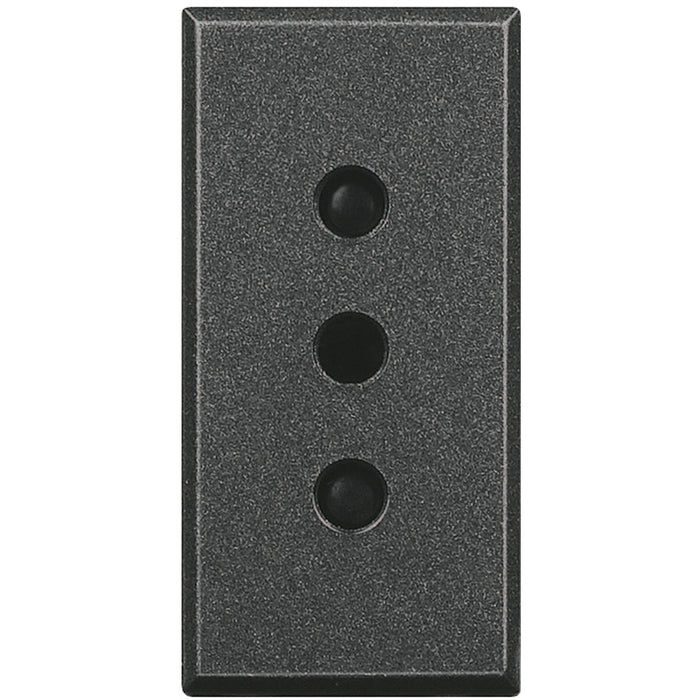BTicino HS4113 - presa 2P+T 10A 250 Vac - interasse 19mm - alveoli schermati - antracite