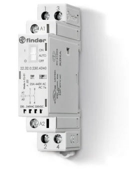 Finder 223202304340 - CONTATTORE 25A 2 CONTATTI 17.5MM