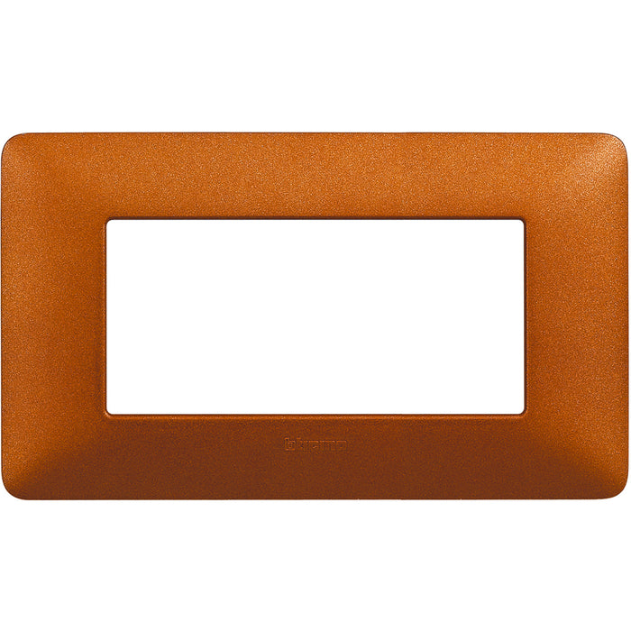 BTicino AM4804TRT - placca 4 moduli - colore rosso terra