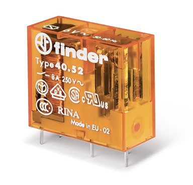 Finder 405282300000 - MINI REL PER CIRCUITO STAMPATO 2 CONTATTI 230VAC