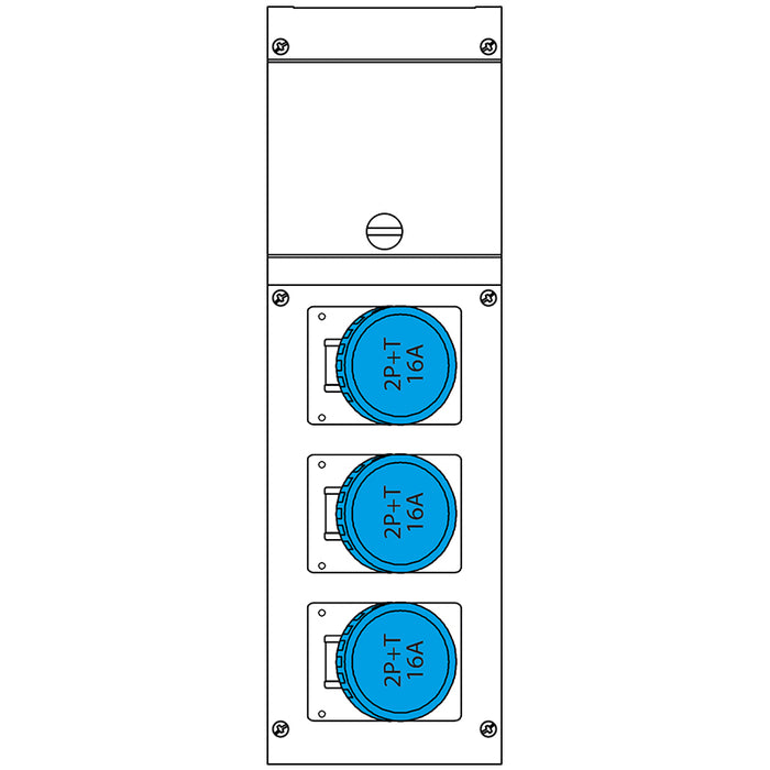 Scame 630.3506-1057 - Quadro di distribuzione portatile ASC Block3 con 3 prese