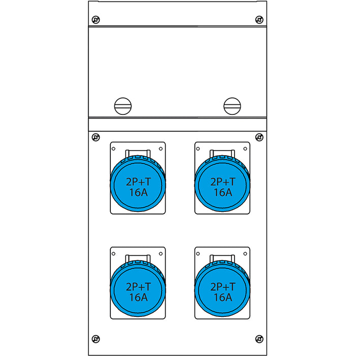 Scame 630.4506-1058 - Quadro di distribuzione portatile ASC Block4 con 4 prese