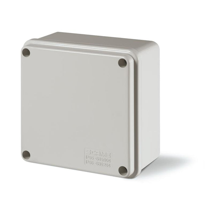 Scame 686.204 - Scatola di derivazione con coperchio a vite e pareti lisce 100x100x50mm IP56