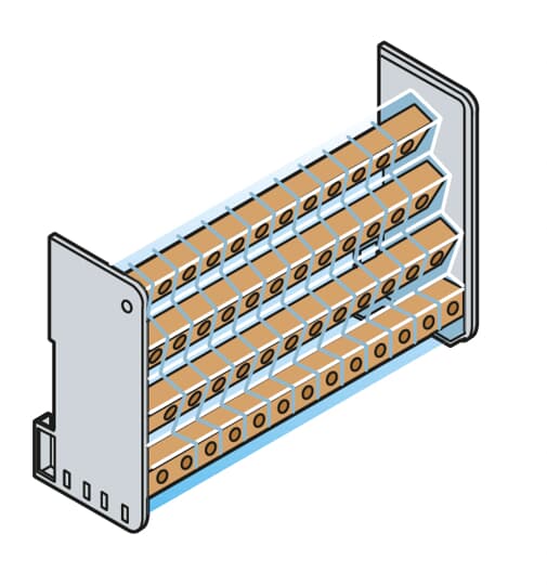 Abb AD1028 - Ripartitore modulare 4P‚ 125A - 89x93x48mm (LxLxH)