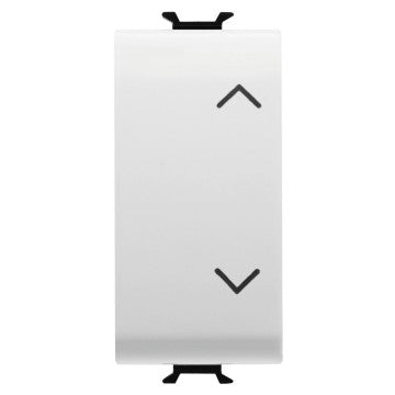 Gewiss GW10140 - PULSANTE UNIPOLARE 250V ac - NA+NA 10A - CON INTERBLOCCO - SIMBOLO SU- GIU' - 1 MODULO - BIANCO - CHORUS