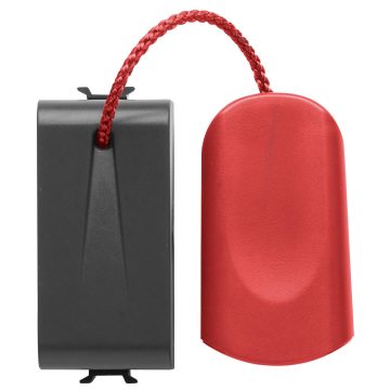 Gewiss GW12136 - PULSANTE UNIPOLARE 250V ac - NA 16A - TIRANTE - 1 MODULO - NERO - CHORUS