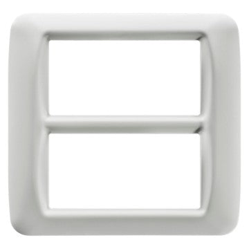 Gewiss GW22507 - PLACCA TOP SYSTEM - IN TECNOPOLIMERO FINITURA LUCIDA - 8 POSTI (4+4 SOVRAPPOSTI) - BIANCO NUVOLA - SYSTEM