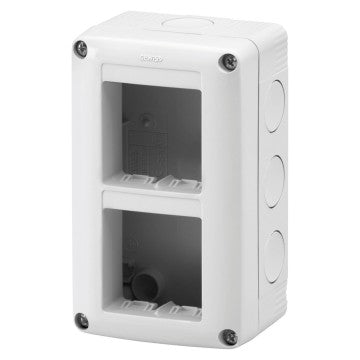 Gewiss GW27021 - CONTENITORE PER APPARECCHI SYSTEM - VERTICALE PROTETTO - 4 POSTI - MODULO 2x2 - GRIGIO RAL 7035 - IP40