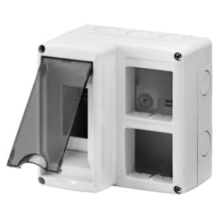 Gewiss GW27071 - CONTENITORE PROTETTO PER INSTALLAZIONE COMBINATA DIN E SYSTEM - 2 MODULI DIN - 4 MODULI SYSTEM - MODULO 2X2 - IP40 - GRIGIO RAL 7035