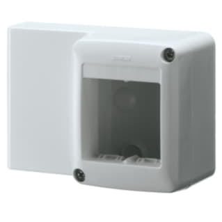 GW27609 - SCATOLA PORTAPPARECCHI SYSTEM - PER MINICANALI - 2 POSTI - BIANCO RAL 9010 