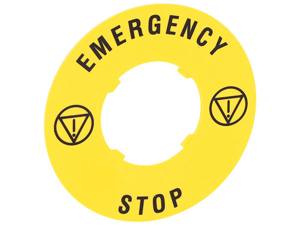 Lovato LPXAU115 - Disco plastico per pulsanti a fungo‚ emergency stop 60mm