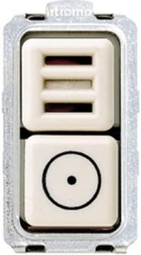 BTicino 5058 - pulsante 1P NO 50V 10A con ronzatore 12Va.c. 3VA