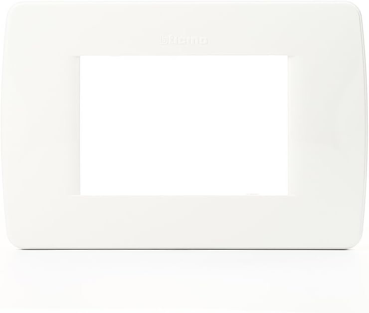 C4803BN - placca 3 moduli - in resina - colore bianco