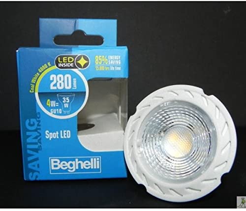 56968 - lampada led gu10 4w 3000k 280lumen 