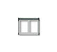 9221 - Elvox Cornice per 2 moduli 2x1 grigio luce 