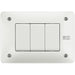 AM4803WAR - Matix - placca+supp 3P bianca anti-rimozion 
