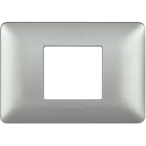 AM4819MSL - matix - placca 2p centrati silver 