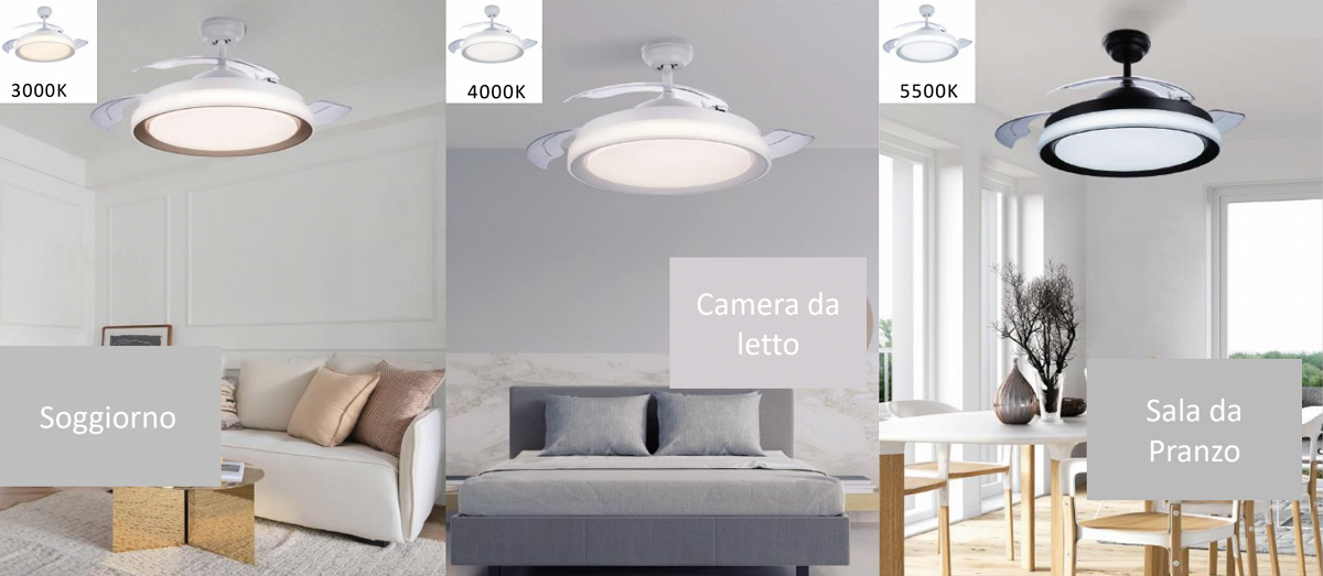 Philips 929002681501 - Philips Ventilatore Bliss e Lampada da soffitto Led‚ AC45W+35W‚ 3000-4000-5500K‚Bianco‚ Wirless Control.