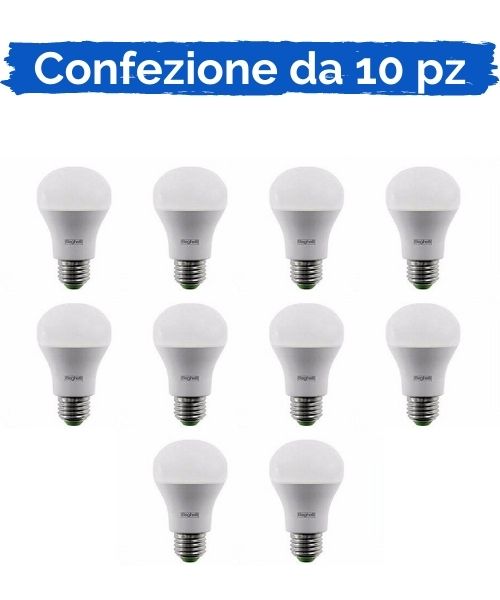 PACK10PZ - Confezione da 10 Lampadine Led 56811 Beghelli Elplast 15W=100W Attacco E27 4000K 