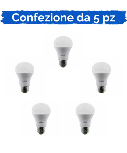 PACK5PZ - Confezione da 5 Lampadine Led 56811 Beghelli Elplast 15W=100W Attacco E27 4000K 