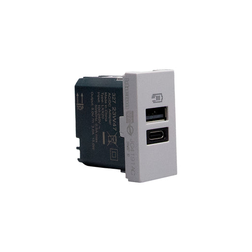 JG4191AC - MatixGO - caricatore usb AC 1m grigio 