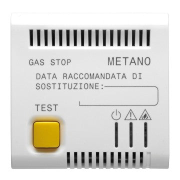 GW10712 - RIVELATORE GAS METANO - 12V ac/dc - 2 MODULI - BIANCO - CHORUS 
