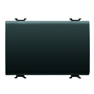 GW12041 - INTERRUTTORE UNIPOLARE 250V ac - 16AX - NEUTRO - 3 MODULI - NERO - CHORUS 