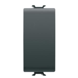 GW12131 - PULSANTE UNIPOLARE 250V ac - NA 16A - NEUTRO - 1 MODULO - NERO - CHORUS 