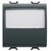 GW12191 - PULSANTE CON TARGA PORTANOME ILLUMINABILE 250V ac - NA 10A - 2 MODULI - NERO - CHORUS 